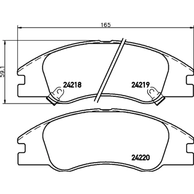 Imagen de HELLA 8DB 355 012 041 Juego de pastillas freno con avisador acústico desgaste KIA: Cerato Berlina, Hatchback