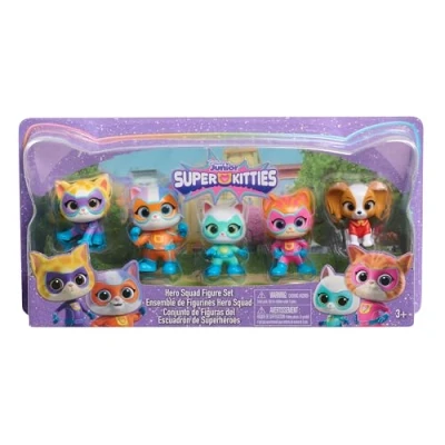 Imagen de Just Play Paquete de 5 Figuras coleccionables SuperKitties Hero Squad Disney Junior, cm Alto; Juguetes para niños a Partir 3 años