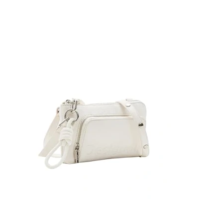 Imagen de Desigual Half Logo 24 Lisa Crossbody Bag Creme White