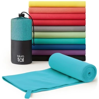 Imagen de Blumtal Toalla Microfibra 140x70 cm Toallas Gimnasio de Secado rápido Gym para Deporte Turquesa