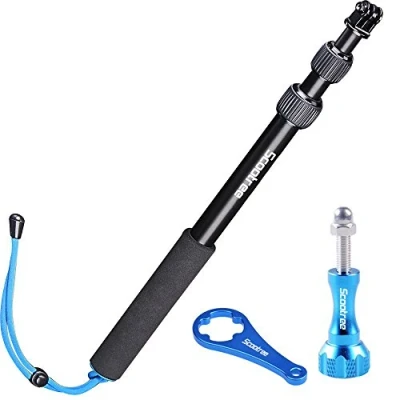 Imagen de Smatree SmaPole S1, Selfie Stick Telescópico para GoPro Hero 8/7/6/5/4/3/2/1, dji OSMO Action, Aleación, Aluminio, Monopod de 15.8 Pulgadas a 40.5