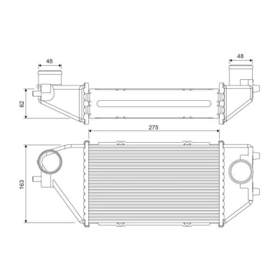 Imagen de VALEO 818381 Intercooler Aluminio sin sensor HONDA: FR V