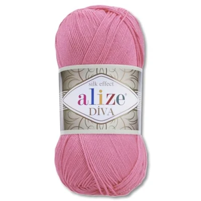 Imagen de Frida&#039;s Wollhaus Alize 100 g de lana Diva para tejer ganchillo, microfibra, 64 colores (178 rosa oscuro)