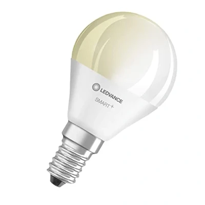 Imagen de LEDVANCE Lámpara LED inteligente con tecnología WiFi, enchufe E14, Regulable, blanco cálido (2700 K), reemplaza las lámparas incandescentes por 40W, SMART+ WiFi Mini Bulb paquete de 1
