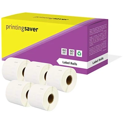 Imagen de Printing Saver 5x 11351 11 x 54 mm Rollos de Joyería Etiquetas adhesivas (1500 por Rollo) compatibles para Dymo LabelWriter 310 320 330 4XL 400 450 Turbo/Twin Turbo/Duo &amp; Seiko Impresoras