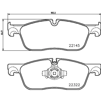 Imagen de BREMBO P 36 035 Juego de pastillas freno preparado para indicador desgaste con clip émbolo sin accesorios JAGUAR: F Pace norauto, oscaro, mister