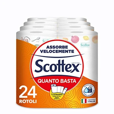 Imagen de Scottex 12 paquetes, 2 rollos maxi por paquete para un total de 24