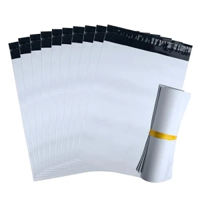 Imagen de 100 sobres de plástico blanco opaco, bolsas envío, sólido, resistente a las manipulaciones e impermeable (100, 35 x 45 cm)