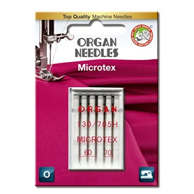 Imagen de Organ Needles #60 # 70 Combo Microtex x 5 Agujas, Leinen, Plateado