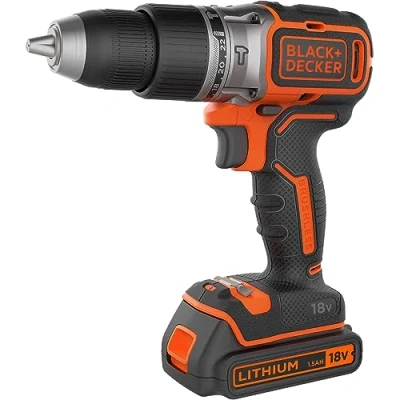 Imagen de BLACK+DECKER BL188K Taladro percutor motor brushless 18V incluye bateria de litio 1.5Ah y maletin