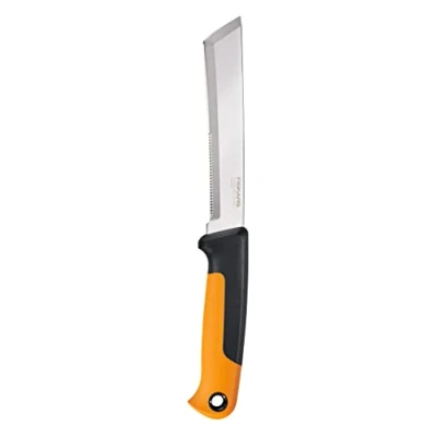Imagen de Fiskars Cuchillo Para cosechar, tallos gruesos y troncos, Longitud de la hoja: 15 cm, Acero inoxidable/plástico, Negro/naranja, X series, K82, 1062830
