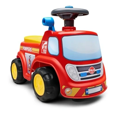 Imagen de FALK Camión de Bomberos Porteur A Partir 12 Meses Fabricado en Francia Volante direccional con bocina Palanca Efecto sonoro Caja Almacenamiento Matrícula personalizable 700, 700