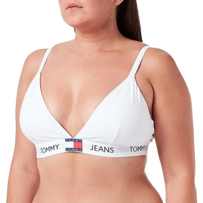 Imagen de Tommy Hilfiger Padded Triangle (Ext Sizes) Uw0uw04672 Sostenes Triángulo, Mujer, Blanco (White), L
