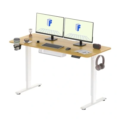 Imagen de FLEXISPOT Escritorio de Pie con Tablero (Arce,140x60cm), Standing Desk, Elevable Eléctrico Ordenador Mesa Gaming Ajustable en Altura Memoria Automática Inteligente