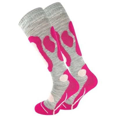 Imagen de Cotton Prime calcetines de esquí para hombre y mujer cálidos térmicos invierno con acolchado, hasta la rodilla, invierno, snowboard, 2