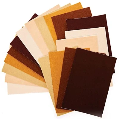Imagen de Baker Ross FX201 Hojas de Fieltro Adhesivo Color Piel Juego 18, Manualidades para niños