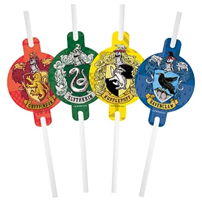 Imagen de PROCOS 93368 Pajitas de papel Harry Potter, 22 cm largo, FSC