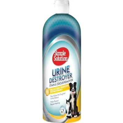 Imagen de Simple Solution Limpiador Enzimático Destructor, Removedor de Manchas y Olores Mascotas con Poder Limpieza Pro Bacterias, 1 L
