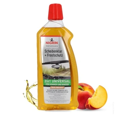 Imagen de NIGRIN Limpiaparabrisas y Anticongelante 2 en 1, apto para boquillas de ventiladores, hasta 35C, 1000 ml