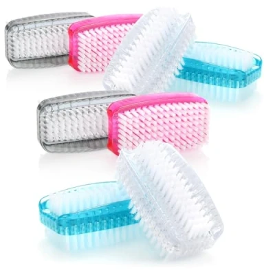 Imagen de com four® Cepillo para lavarse Las Manos 8X uñas de plástico Mano Doble Cara Limpieza y (Mezclar 1 8 Piezas)