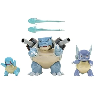 Imagen de Bizak Pokemon Multipack Evolución Triple, de Squirtle Incluyendo Wartortle y Blastoise, Las Figuras Crecen según la evolución, 5, 8 12cm, A Partir 4 años (63222773)