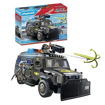 Imagen de PLAYMOBIL City Action 71144 Fuerzas Especiales Vehículo Todoterreno,con luz y Sonido, Juguetes para niños a Partir de 5 años