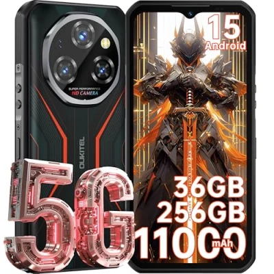 Imagen de OUKITEL WP55 Movil Resistente 5G Android 15 Móvil Rugerizado Irrompible 36GB+256GB(TF 2TB) Moviles Indestructible 6.6&quot; FHD+ Todoterreno Cámara 108MP+32MP 11000mAh Dual SIM/NFC/GPS/Face ID
