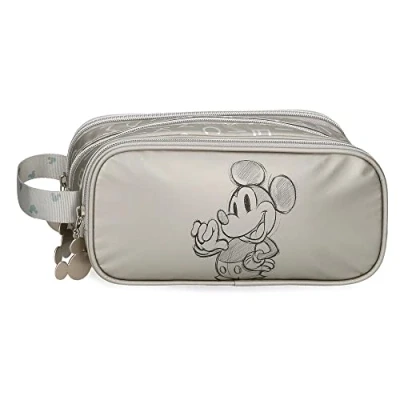 Imagen de Disney Mickey 100 Estuche Triple Gris 22x10x9 cms Poliéster