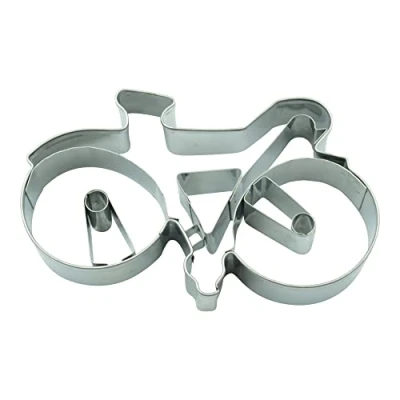 Imagen de BekkiB 88678 Cortador de galletas &quot;bicicleta&quot; Molde acero inoxidable para y Tamaño la forma grande 9,3 x 5,6 cm