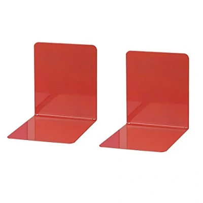 Imagen de Wedo 1021102 Sujetalibros de metal, ancho, 2 unidades, 14 x 12 cm, color rojo