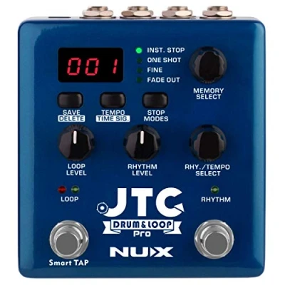 Imagen de NUX JTC Pro Drum Loop Pedal Dual Switch Looper 6 horas de grabación 24 bits y 44,1 kHz frecuencia muestreo