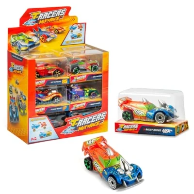 Imagen de T Racers Mix &#039;N Race Colección de 12 Coches coleccionables. Cada Coche Desmontable en Dos Partes con Piezas Intercambiables. 2