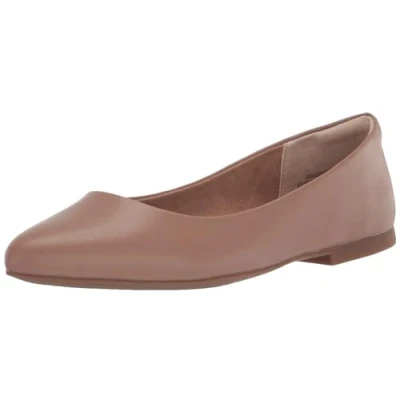Imagen de Amazon Essentials Bailarinas con Puntera en Pico Mujer, Marrón, 39.5 EU Ancho