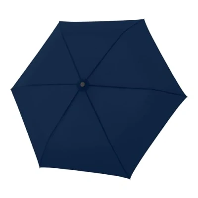 Imagen de Knirps paraguas C.250 Light Duomatic Navy con bolsa para I de bolsillo función apertura cierre automático pulsador y ligero