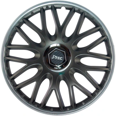 Imagen de J TEC Orden SR J14584 Tapacubos 14in gris/plata, cromo