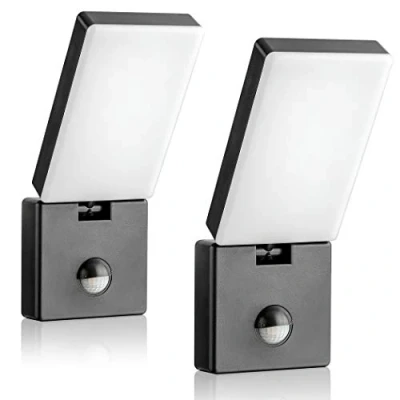 Imagen de SEBSON LED Lampara Exterior con Sensor Movimiento 2 Piezas, Aplique Pared IP65 Antracita 15W 900lm Blanco Frío 5800K, Iluminacion 9m/140