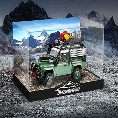 Imagen de AZIZAT Vitrina de acrílico transparente para Lego 10317 Classic Land Rover Defender 90 Modelo construcción. (solo caja almacenamiento)