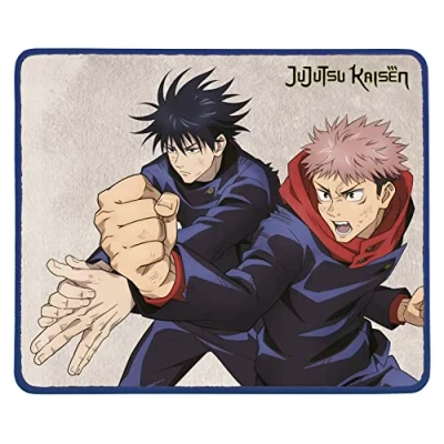 Imagen de Konix Jujutsu Kaisen Alfombrilla para ratón, 32 x 27 cm, escritorio de PC gaming, base antideslizante, motivo Megumi y Yuji