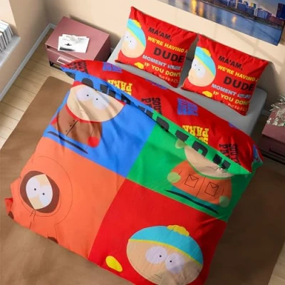 Imagen de South Park Juegos de Fundas Nórdicas, Pack con Funda Edredón y Almohadas Individual o Doble (Multi Doble)