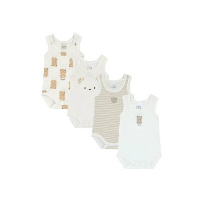 Imagen de Chicco, Body para Recién Nacido, Conjunto de 4 Bodies sin Mangas Algodón 100% con Cómoda Abertura, Ropa Nacido 0 3 Meses, Ideas Regalo Nacimiento