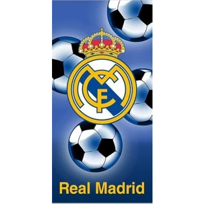 Imagen de ASDITEX Real Madrid Toalla de Playa, Diseño Fútbol, 75 x 150 cm, 100% Algodón