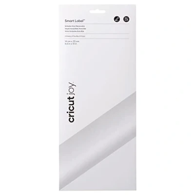 Imagen de Cricut Writable Vinyl Smart Etiqueta escrito extraíble Blanco 33 cm 4 x Hojas de vinilo auto adhesivo Para usar Joy, 33cm (13&quot;),