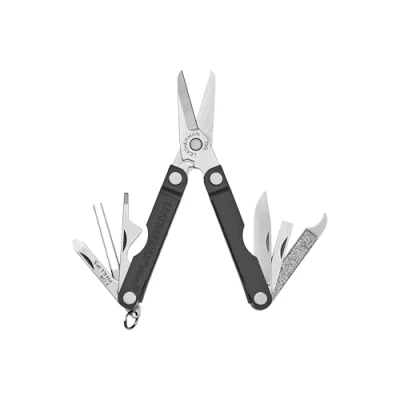 Imagen de Leatherman Micra Multiherramienta de acero inoxidable para tu llavero, con tijeras resorte y otros 9 utensilios uso diario, carcasa en pizarra