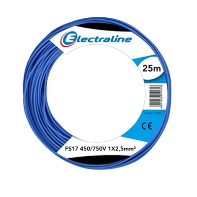 Imagen de Electraline 13162 Cable unipolar FS17, sección 1 x 2.5 mm², Azul, 25 m