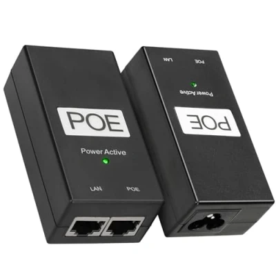 Imagen de Extralink Inyector PoE 48 24W Fuente de alimentación 48V, 0,5A, Cable Incluido, Adaptador PoE, 2 Puertos, LED Indicator Plug &amp; Play, Alimentador 48V para cámaras IP, Access Point