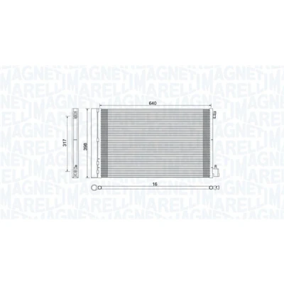 Imagen de MAGNETI MARELLI 350203779000 Condensador con secador 653x393,4x12 393,4 653 12 OPEL: Insignia A Sports Tourer, Berlina