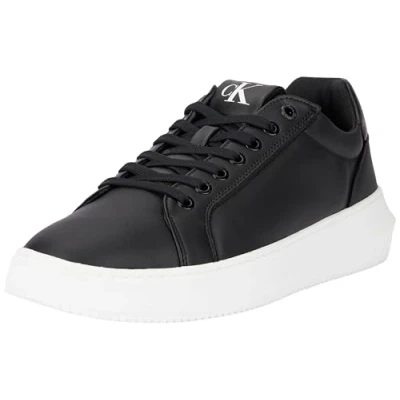 Imagen de Calvin Klein Jeans Chunky Cupsole Clean Low Zapatillas Deportivas Hombre, Negro (Black/Bright White), 46 EU