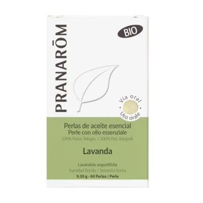 Imagen de PRANAROM Perlas de Lavanda Minicápsulas Orgánicas Predosificadas con Aceite Esencial Sueño y Estrés 100% Puro Natural HECT 60