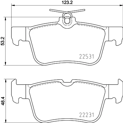 Imagen de HELLA 8DB 355 025 491 Juego de pastillas freno no preparado para indicador desgaste FORD: KUGA 2, Mondeo 5 Kombi, Limousine