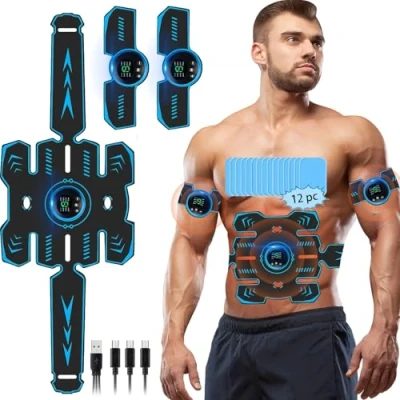 Imagen de EMS Abdominales Electroestimulacion,Electroestimulador Muscular Abdominales, Estimulación, Cinturón Abdominal, Estimulación para Fortalecer y regenerar los músculos Abdominals